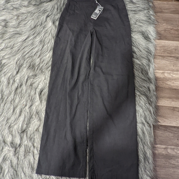 🩶 SOLD 🩶NWT Eileen Fisher graphite gray linen blend pants - Picture 2 of 11